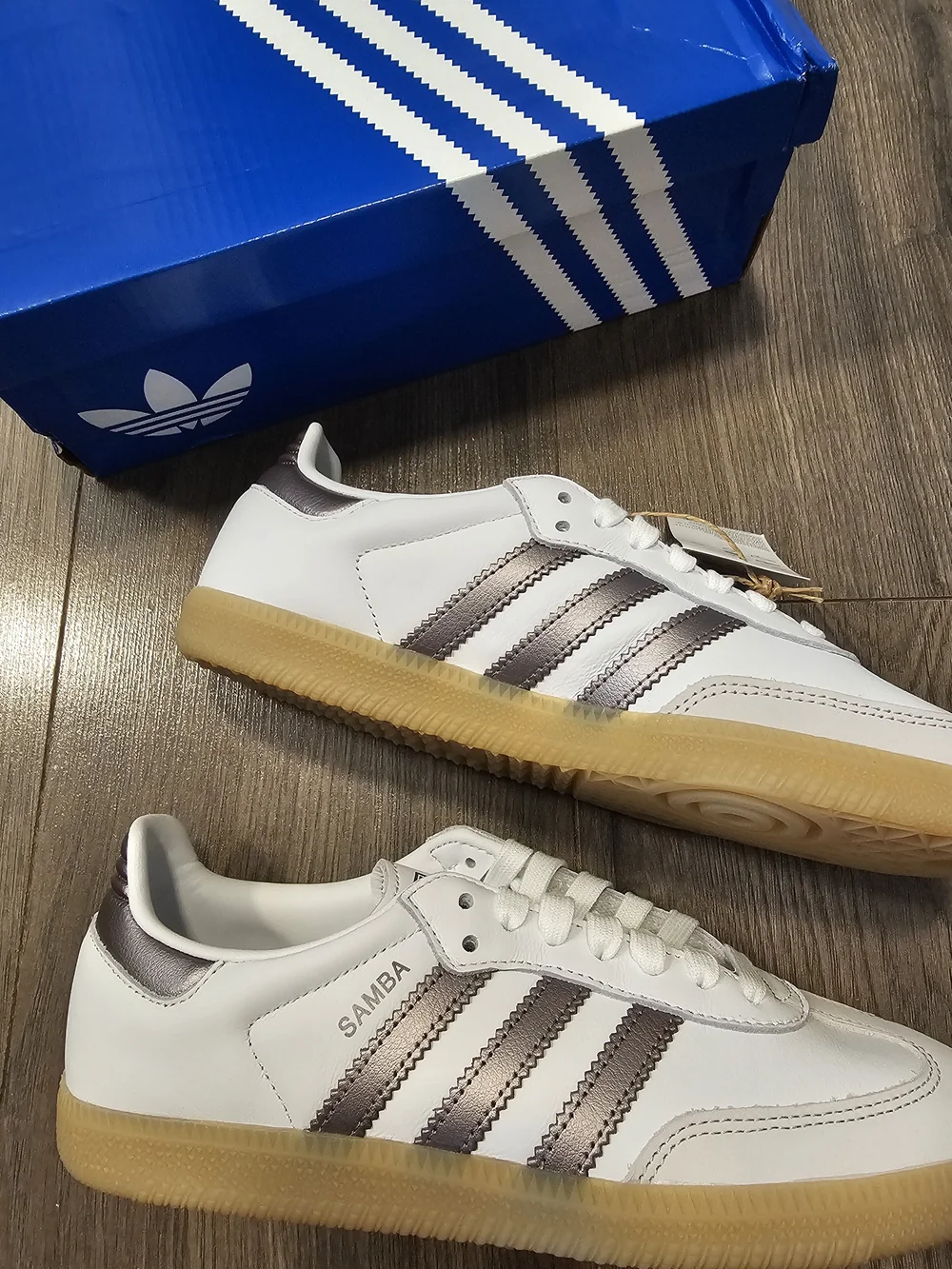 Adidas Samba Women's White/Grey Classic Adidas Sneakers